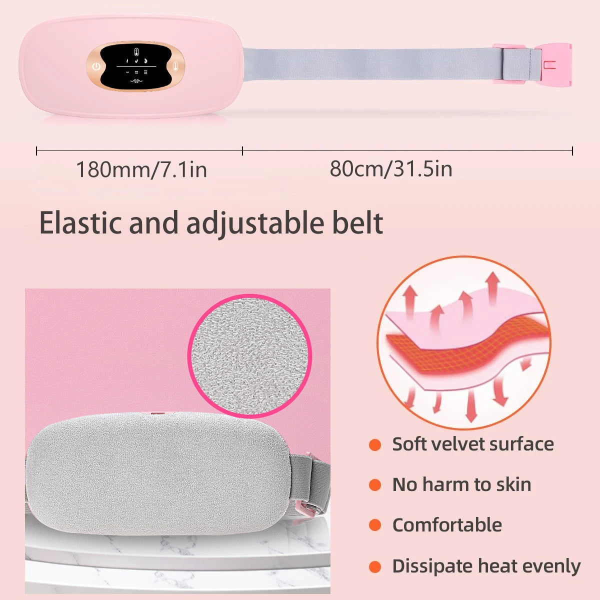 Comfort Heat Massage Belt – Natural Relief for Menstrual Cramps